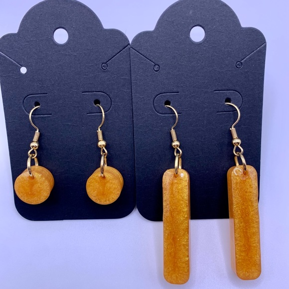 Aye!Lit! Jewelry - Set of 2 Gold Earrings- HANDMADE